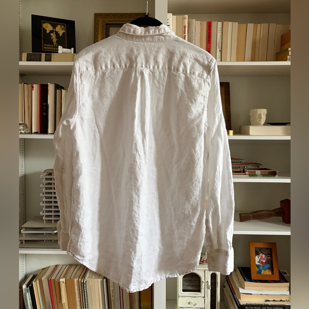 100% LINEN Classic Chic Button Down Long Sleeve S… - image 3